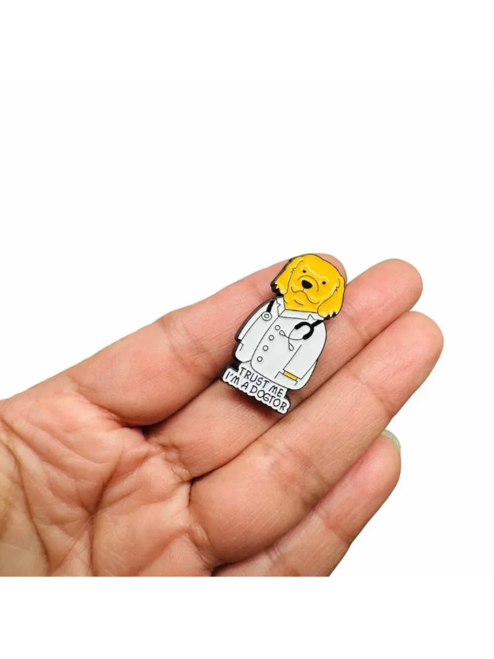 ⭐TRUST ME I'M A DOGTOR Enamel Pin Dog Doctor Cute Cartoon Decorative Brooch New